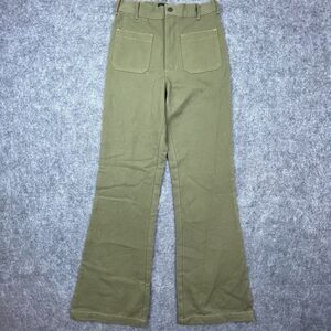 Landers Pants Womens Small Olive Flare Retro Boho High‎ Waist